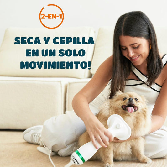 Cepillo-Secador para Mascotas 2 en 1